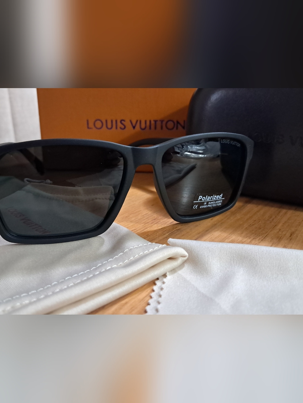 Louis Vuitton Black Frame Sunglasses with Dark Grey Lenses - Picture 8 of 11